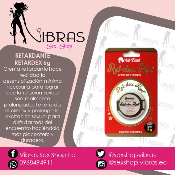 RETARDANTE RETARDEX 6G Vibras Sex Shop Ecuador