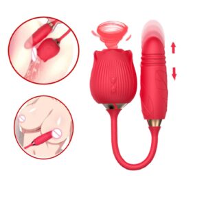 FLOR CON SUCCIONADOR VIBRADOR Y MOVIMIENTOS