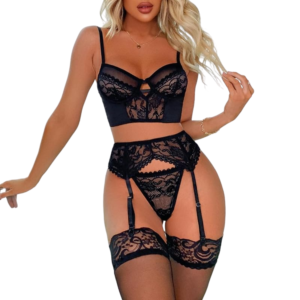 LIGUERO RUBI NEGRO MEDIAS